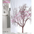 100% polyester printed waterproof shower curtain